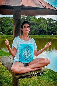 Camiseta Energia Positiva Ganesha Azul - T-shirt