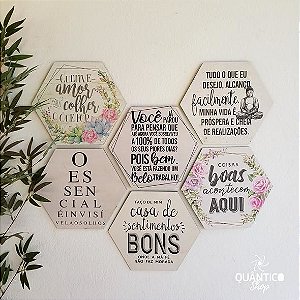Conjunto Vibre e Realize - 6 Placas Hexagonais
