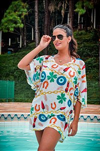 Saída de praia Proteção - Modelo Kimono