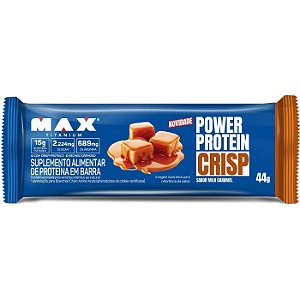 BARRA POWER PROTEIN CRISP CARAMELO 44 G UN MAX TITANIUM