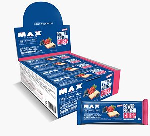 BARRA POWER PROTEIN CRISP FRUTAS VERMELHAS 12 UN 44 G MAX T