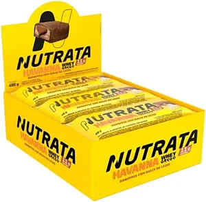 BARRA WHEY GREGO BROWNIE DE CHOCOLATE COM DULCE DE LECHE HAVANNA DISPLAY C/ 12 40G NUTRATA