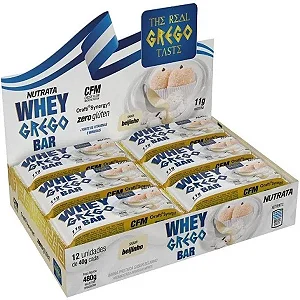 BARRA WHEY GREGO NUTRATA BEIJINHO 40G C|12
