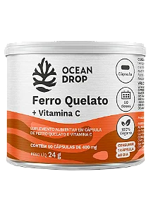 FERRO QUELATO+VITAMINA C 60 CAPSULAS 400MG OCEAN DROP