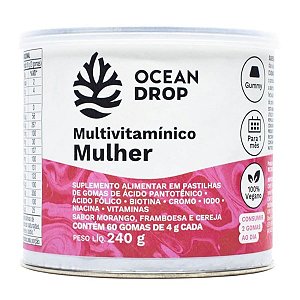 MULTIVITAMINICO MULHER 60 GOMAS 240 GRAMAS OCEAN DROP