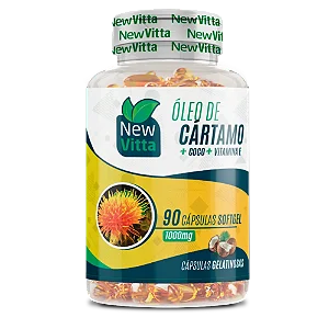 OLEO DE CARTAMO+COCO+VIT E 90 CAPS SOFTGEL 1000MG NEW VITTA
