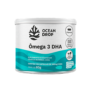 OMEGA 3 DHA 100% VEGETAL 120 CAPSULAS 500 MG OCEAN DROP