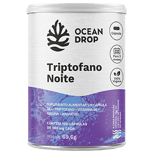 TRIPTOFANO NOITE 120 CAPSULAS 580 MG OCEAN DROP