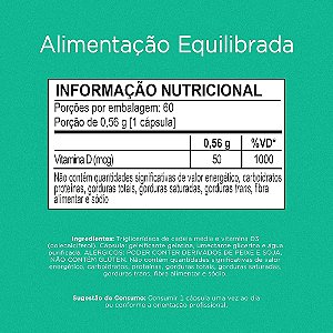 VITAMINA D3 60 CAPSULAS NUTRIFY