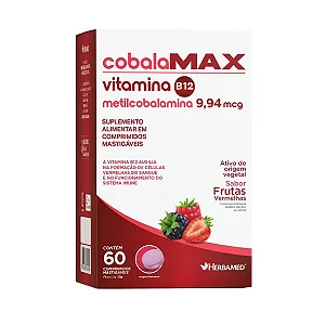 COBALAMAX - METILCOBALAMINA 9,94MCG COMPRIMIDOS MASTIGAVEIS - 60 COMP