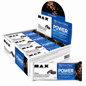 BARRA POWER PROTEIN BAR COOKIES 90 G MAX TITANIUM C/08