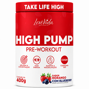LV PRÉ TREINO HIGH PUMP MORANGO C/ BLUEBERRY 400G ABSOLUT