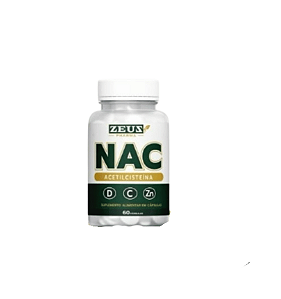 NAC  ACETILCISTEÍNA ZEUZ PHARMA 60 CAPS 500 MG