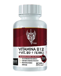 VIT B12 + FERRO + B9 - 120 CAPS SHADOW NUTRITION