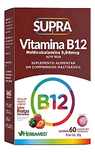 VITAMINA B12 SUPRA 60 CAPS MASTIGÁVEIS - HERBAMED