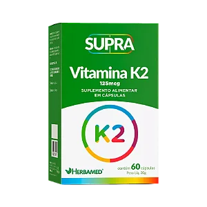 VITAMINA K2 - MENAQUINONA MK7 SUPRA 60CAPS 120MCG HERBAMED