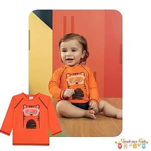 Camiseta em malha com proteção UV 50+ Luc.boo