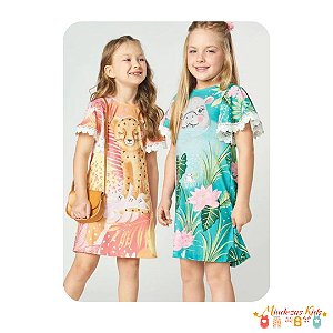 Vestido em malha fresh Flora by Infanti blk23k