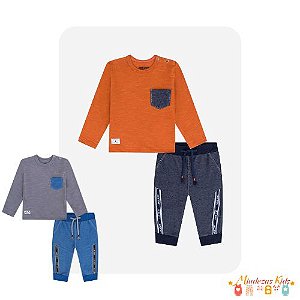 Conjunto de camiseta e calça em denim Luc.boo blk24