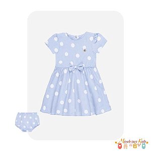 Conjunto vestido e tapa fraldas em chambray NIna Go (Açucena) blk23k