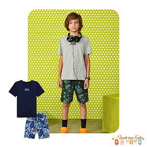 Conjunto camiseta e bermuda Johnny Fox blk23k