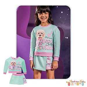 Conjunto de Blusão e Short Saia sem pelúcia Le Petit Kukiê