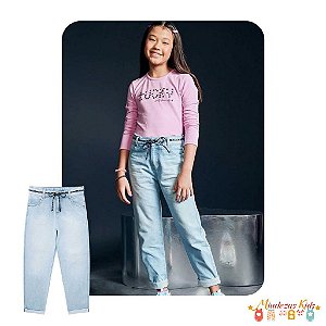 Calça mom em jeans arkansas Vic&Vicky