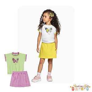 Conjunto de blusa e saia Angerô - BLK24