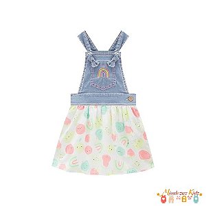 Salopete em jeans liz e napoli rotativo Kukie