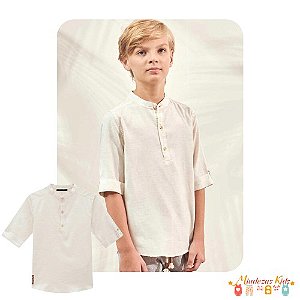 Bata manga 3/4 em linho Johnny Fox Resort