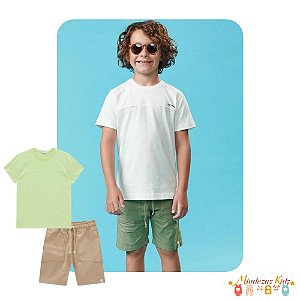 Conjunto de camiseta e bermuda em sarja Luc.boo resort