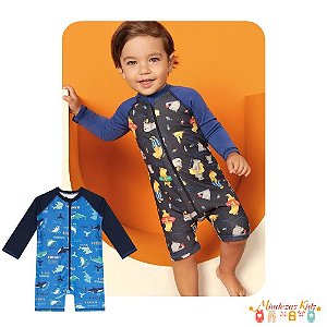 Macacão em malha UV dry com proteção UV 50+ Luc.boo