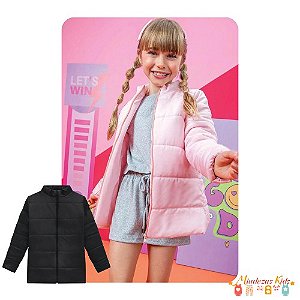 Jaqueta puffer alongada em nylon Infanti