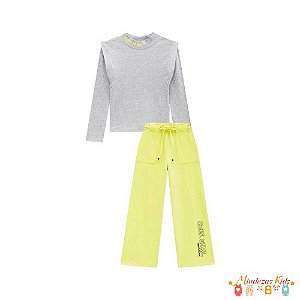 Conjunto de blusa e calça wide leg Best Team Infanti