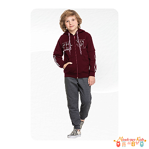 Conjunto de jaqueta e calça em moletom felpado Angero