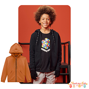 Jaqueta em Moletom com Pelúcia Johnny Fox