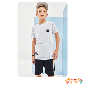 Conjunto camisa e bermuda moletom Johnny Fox