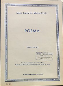 POEMA - partitura para piano - Maria Luisa de Mattos Priolli
