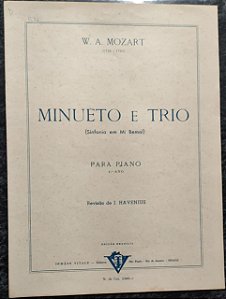 MINUETO E TRIO (Sinfonia em Mi Bemol) - partitura para piano - Mozart