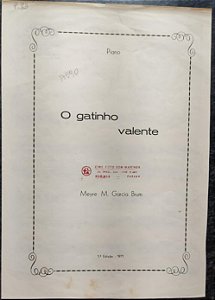 O GATINHO VALENTE - partitura para piano - Meyre M. Garcia Brum