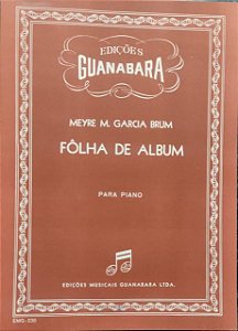 FOLHA DE ALBUM - partitura para piano - Meyre M. Garcia Brum