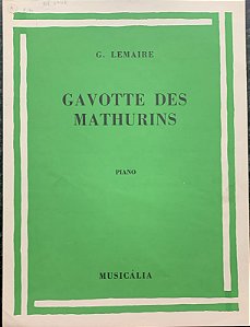 GAVOTTE DES MATHURINS - partitura para piano - Gaston Lemaire