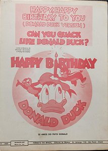 HAPPY, HAPPY BIRTHDAY TO YOU / CAN YOU QUACK LIKE DONALD DUCK? - partituras para piano e cifras para violão - Michael Silversher e Patty Silversher