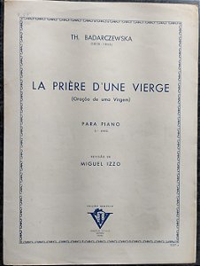 ORAÇÃO DE UMA VIRGEM (La priere d´une vierge) - partitura para piano - Thekla Badarczewska