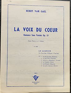 LA VOIX DU COEUR (A VOZ DO CORAÇÃO) - partitura para piano a 4 mãos - Henry Van Gael