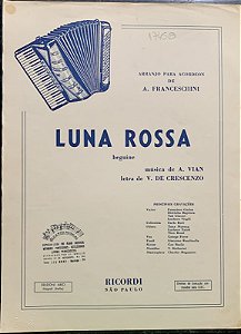 LUNA ROSSA - partitura para acordeon - A. Vian e V. de Crescenzo