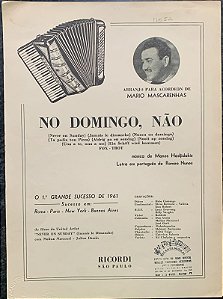 NO DOMINGO, NÃO (NUNCA AOS DOMINGOS) - partitura para acordeon - Manos Hadjidakis