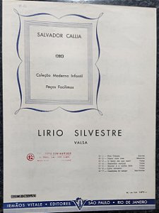 LIRIO SILVESTRE - partitura para piano - Salvador Callia