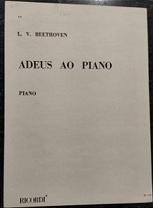 ADEUS AO PIANO (L´ADIEU AU PIANO) - partitura para piano - Beethoven - Ricordi
