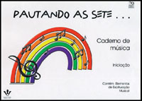 CADERNO DE MÚSICA - PAUTANDO AS SETE - CAPA FLEXÍVEL - ESPIRAL Pautas Grandes Para Musicalização